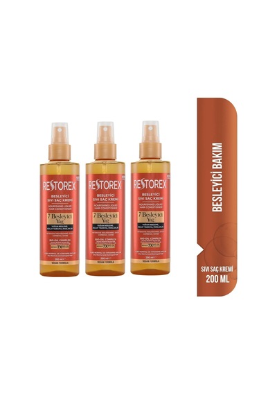 7 Besleyici Bakım Sıvı Saç Kremi 3x200 Ml
