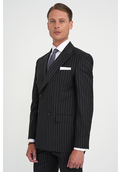Efor Slim Fit Çift Yırtmaç Çizgili Kruvaze Klasik Antrasit Takım Elbise Tk 925 Antrasit Efor Slim Fit Çift Yırtmaç Çizgili Kruvaze Klasik Antrasit Takım Elbise Tk 925 Antrasit
