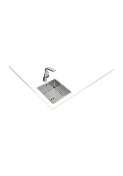 Teka Fle x linea Rs15 2B 40.40 Tek Hazneli Tezgahüstü/Tezgahasıfır (Flush) Tezgahaltı Paslanmaz Çelik Eviye - 115000014