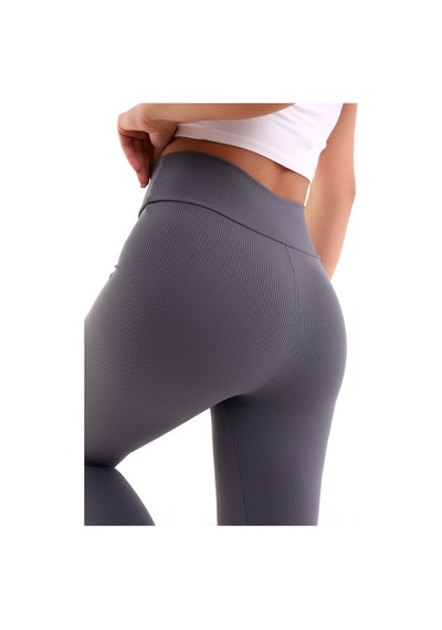 Self Clothing Kadın Koyu Gri Yüksek Bel Fitilli Dayanıklı Örme Kumaş Toparlayıc (549517526)