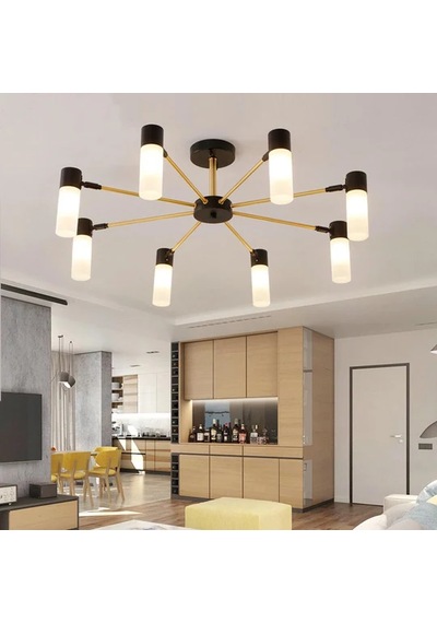 Sevina 8'li Akrilikli Avize Ra-avz- 2347-71-60 Siyah - Eskitme