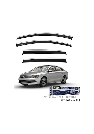 Volkswagen Jetta Niken Kromlu Cam Rüzgarlığı 4lü Set 2011 ve Üstü