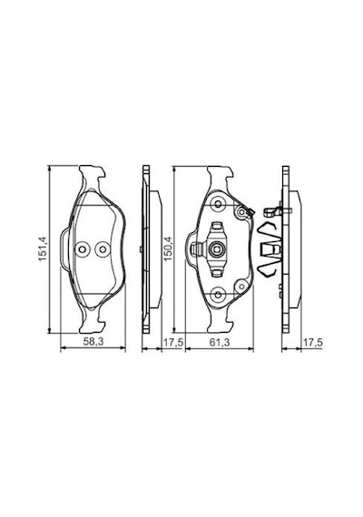 Toyota Yaris P13 11-20 1.5 2017-2020 Bosch Ön Balata 23202