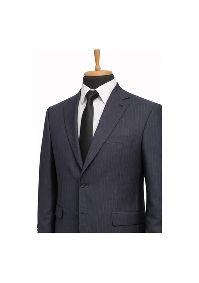 Dekosan Erkek Regular Fit Baba Çizgili Takım Elbise - 7554 Lacivert