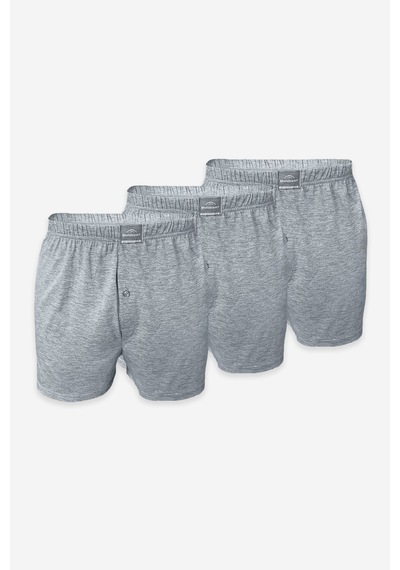 Malabadi Erkek Gri 3'lü Premium Collection Geniş Kalıp Modal Büyük Beden Boxer 3m254