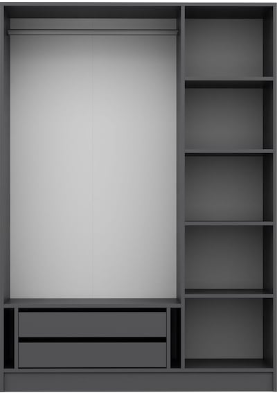 Minar Kale 135cm Giyinme Dolabı Antrasit - 210cm Antrasit