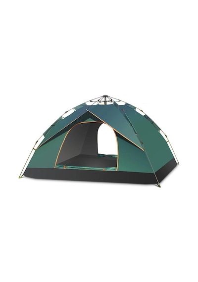 And Outdoor Çift Katman 4 Kişilik Otomatik Kamp Çadırı Koyu Yeşil