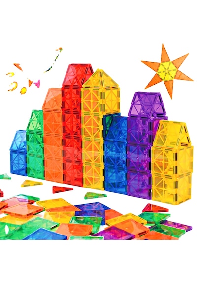 Montessori 3d Manyetik Yapı Taşları Çocuklar İçin Abs Çevre Dostu Mıknatıs Yapı Taşları