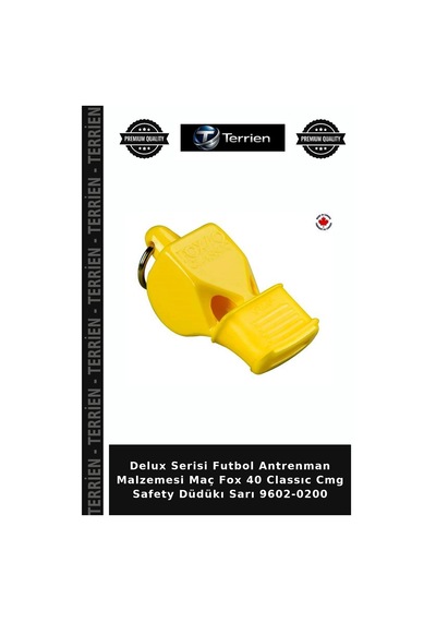 Özel Seri Fox 40 Classıc Cmg Safety Düdükı Sarı 9602-0200 Voleybol Antrenman Malzemesi Spor