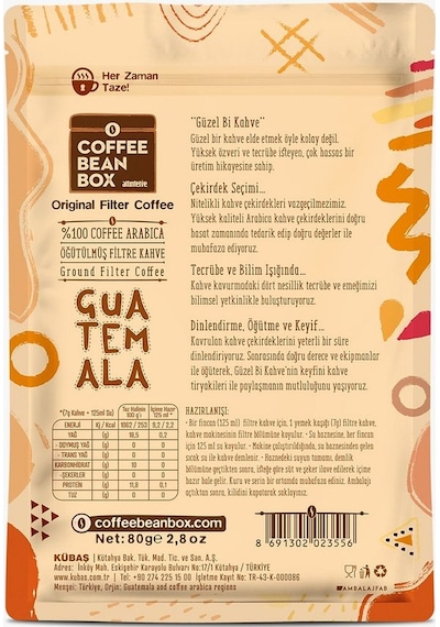 Altın Telve Guatemala Filtre Kahve 10 x 80 G