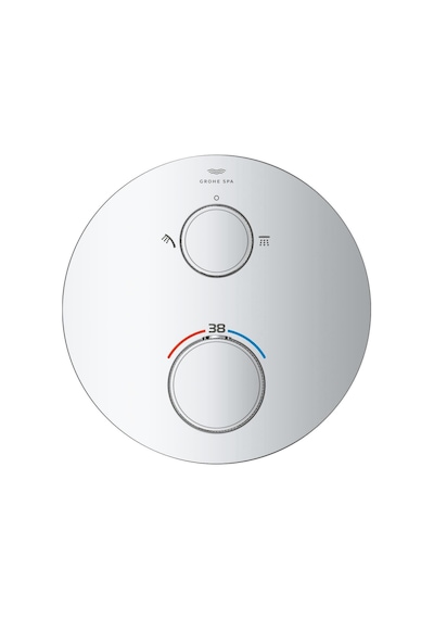 Grohe Atrio Private Collection Ankastre Termostatik Banyo Bataryası 2 Yollu, Sıva Üstü Grubu - 24396000 Gümüş