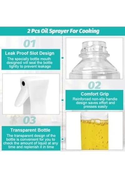 Ayrex 2 Adet Şeffaf Air Fryer Yağ Spreyi Salata Ve Fırın İçin Yağ Püskürtücü Çok Amaçlı Yağdanlık Diğer