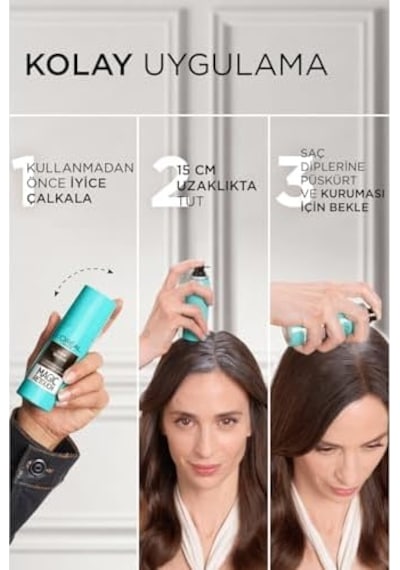 Retouch Beyaz Saçlar İçin Kapatıcı Sarı Saç Spreyi 75 Ml Açık