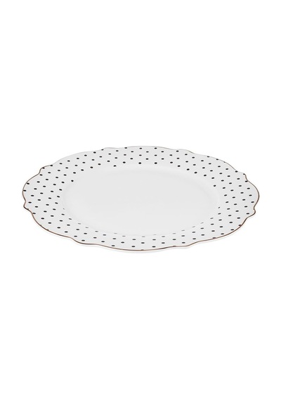 Karaca New Romantic Puantiyeli Servis Tabağı 27 cm Siyah