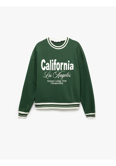 Koton Uzun Kollu Bisiklet Yaka Kolej Baskılı Sweatshirt Yeşil 5sal10577ık Yeşil Koton Uzun Kollu Bisiklet Yaka Kolej Baskılı Sweatshirt Yeşil 5sal10577ık Yeşil