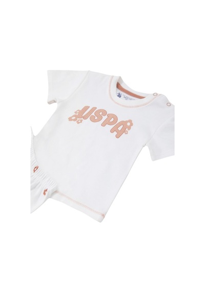 U.S. Polo Assn. Krem Bebek T-shirt Takım Krem