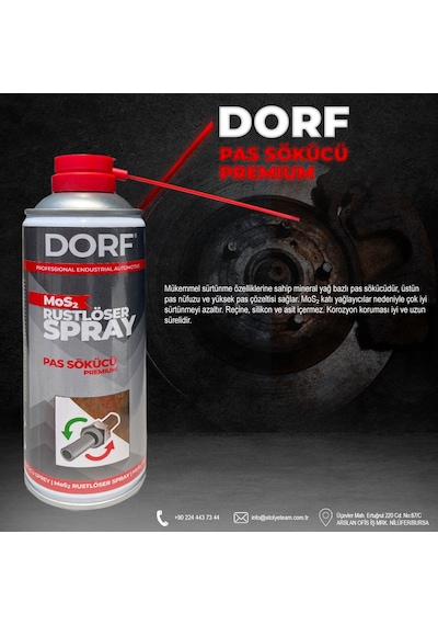 Dorf Pas Sökücü Sprey Premium Mos2 Katkılı 400 ML
