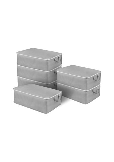 Formeya 6 Adet Büyük Boy Yatak Baza Altı Çok Amaçlı Hurç 64 X 45 X 22 Cm Altın