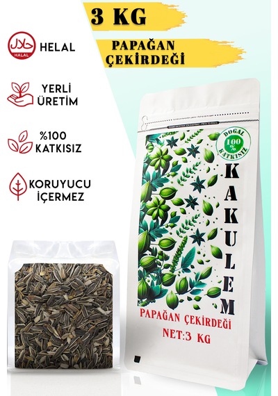 Kakulem Sertifikalı Sultan Cennet Papağan Çekirdeği Yemi 3 Kg