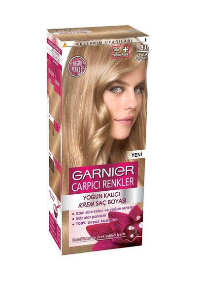 Garnıer Çarpıcı Renkler Krem Saç Boyası 8.0 Parlak Koyu Sarı (546573195)