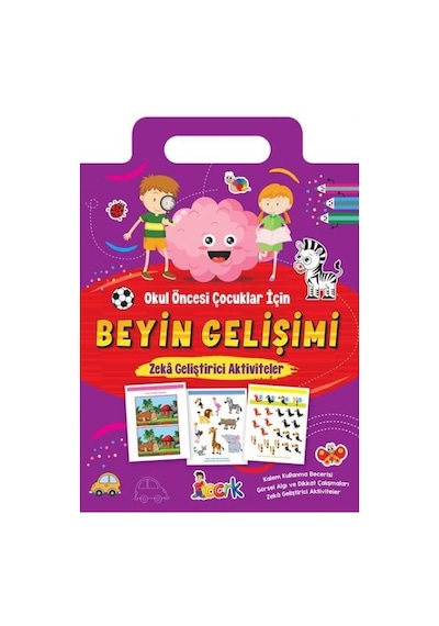 Beyin Gelişimi - Zeka Geliştirici Aktiviteler - Okul Öncesi Çocuklar için- Bıcırık Yayınları