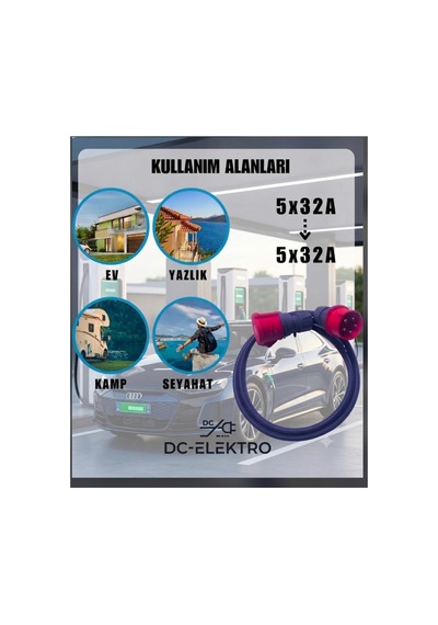 Araç Şarjı Uyumlu 5x4mm 20 Metre Ttr Hes Kablolu Yüzde Yüz Tam Bakır Trifaze Uzatma Seyyar Mutlusan Fişli - 32amper / 22 Kw - 888654132 Araç Şarjı Uyumlu 5x4mm 20 Metre Ttr Hes Kablolu Yüzde Yüz Tam Bakır Trifaze Uzatma Seyyar Mutlusan Fişli - 32amper / 22 Kw - 888654132