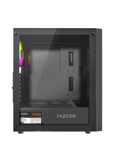 Fazeon F11 750w 80+ Bronze Tempered Glass Mesh 4x Rgb Fanlı Siyah Atx Bilgisayar Kasası
