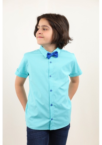 Toontoy Kids Toontoy Erkek Çocuk Gömlek Mint Yeşili