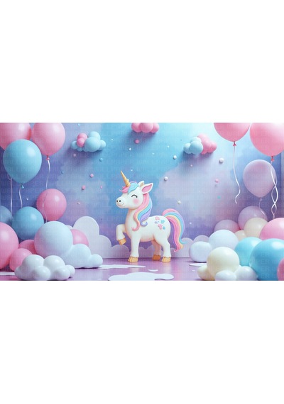 Unicorn Parti Çocuk Odası Poster Duvar Kağıdı