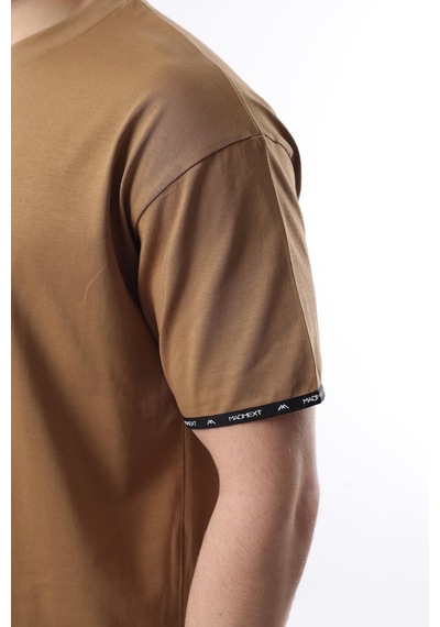 Madmext Camel Basic Erkek Şort T-shirt Takımı E7307 CAMEL