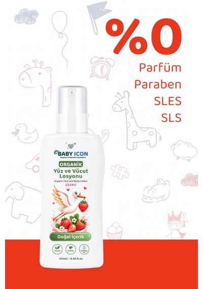 Doğal Vegan Çilekli Yüz Ve Vücut Losyonu 200 Ml