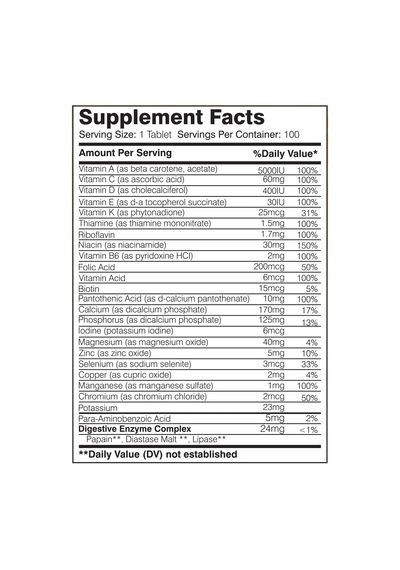Dexter Jackson Multivitamin 100 Tablet
