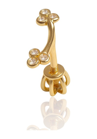 14 Ayar Altın Piercing Tragus Küpe T013
