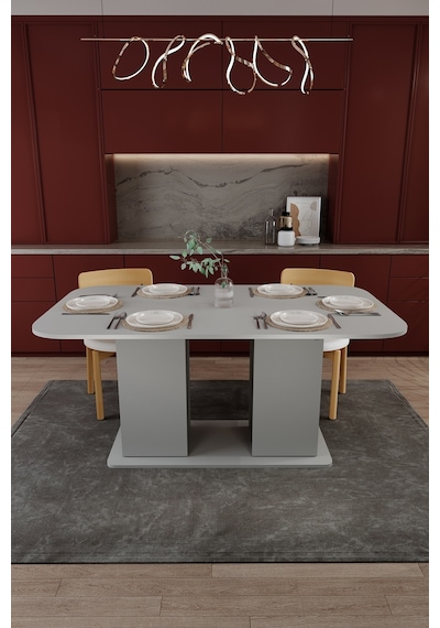 Modern Dolaplı 6 Kişilik Mutfak Yemek Masası %100 Mdf Mutfak Yemek Odası Masası Ym06 Kül Gri Modern Dolaplı 6 Kişilik Mutfak Yemek Masası %100 Mdf Mutfak Yemek Odası Masası Ym06 Kül Gri