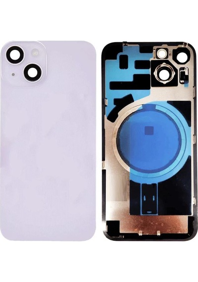Apple Uyumlu iPhone 14 Plus Mor Full Nfc Ve Demirli Arka Kapak Batarya Kapağı Pil Kapağı Mor