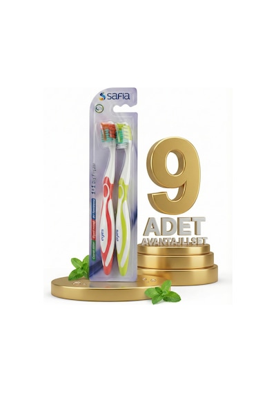 Safia 1+1 Yetişkin Diş Fırçası X9