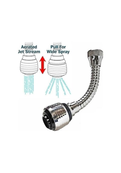 Mobee Turbo Flex 2 Aşamalı Esnek Musluk Başlığı Pratik Tak Kullan 1410