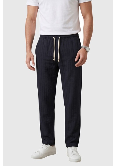 Deep Sea Deepsea Lacivert Çizgi Dokulu Rahat Kesim Yazlık Spor Pantolon Hafif Kumaş Modern Tasarım 2600263 Deep Sea Deepsea Lacivert Çizgi Dokulu Rahat Kesim Yazlık Spor Pantolon Hafif Kumaş Modern Tasarım 2600263