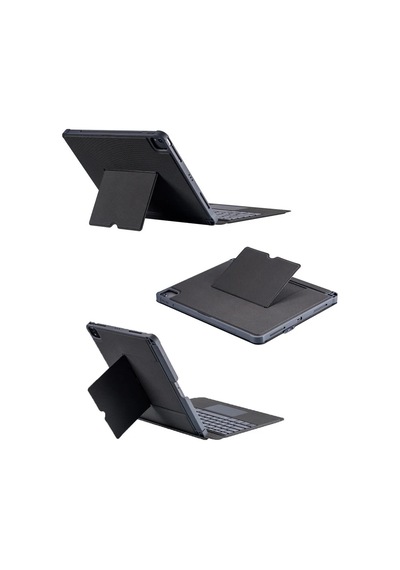 T5509d Apple Uyumlu iPad Pro 12.9 2022 Kılıf Palermo Ledli Klavyeli Standlı Tablet Kılıfı - Siyah Diğer