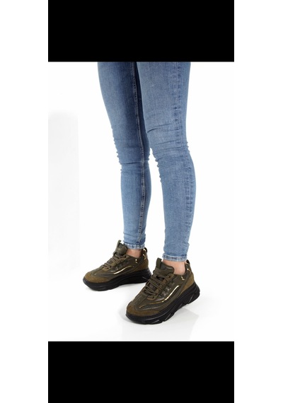 Meyoushoes Spor Yüksek Taban Yürüyüşayakkabısı Yeşil 36