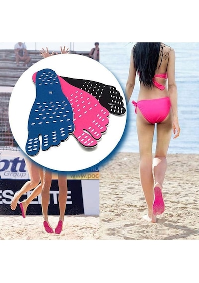 Foot Pad Su Geçirmez Yapışmaz Kaymaz Plaj Havuz Spa Deniz Ayak Bandı Pembe