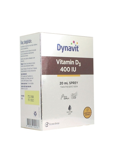 Dynavit Vitamin D3 400IU Sprey 20 ML