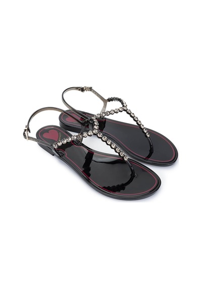 Menghi Kadın Pvc Siyah Parmak Arası Sandalet 774 101e Bn Sndlt Y25 Black Siyah