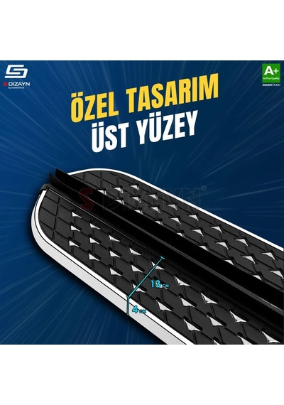 S-dizayn Omoda Omoda7 Diamond Krom Yan Basamak 183 Cm 2025 Üzeri A+ Kalite