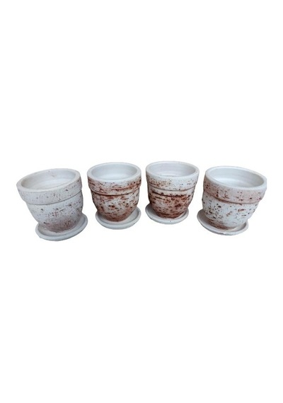 4 Adet Antik Görünümlü Toprak Saksı 12 12 Cm 68653890