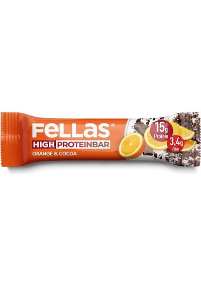 Fellas Yüksek Protein Bar - Portakallı Ve Kakaolu 45g 3 Adet