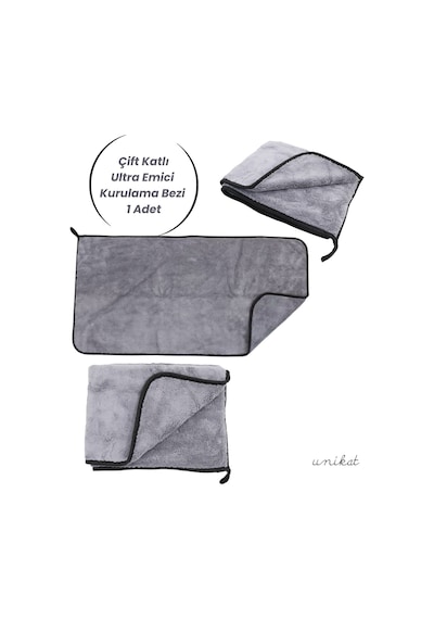 40x80 Cm Çift Katmanlı Araç Kurulama Bezi Ultra Emici Oto Kurulama Bezi 1 Adet