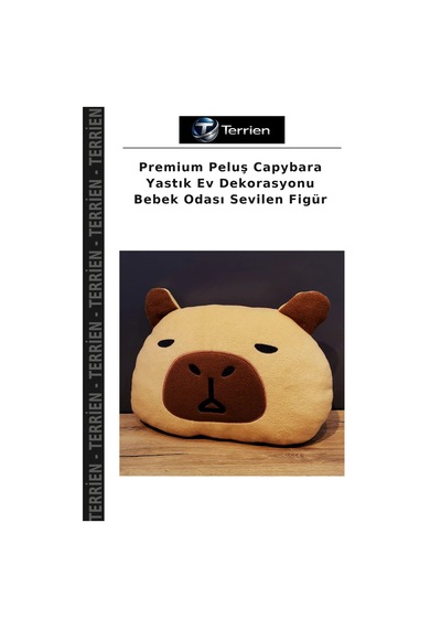 Premium Peluş Capybara Yastık Ev Dekorasyonu Bebek Odası Sevilen Figür