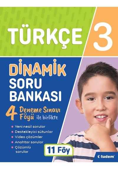 3.Sınıf Türkçe Dinamik Soru Bankası -  Tudem Yayınları