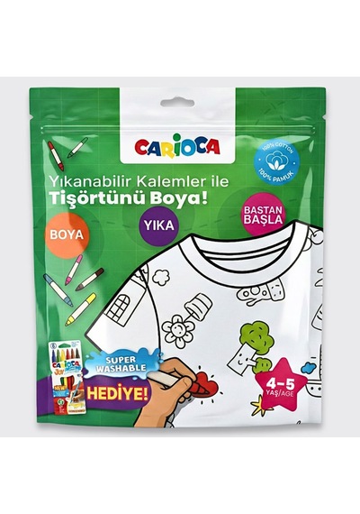 Carioca Boyanabilir Tişört-keçeli Kalem 4-5 Yaş Ln-80006